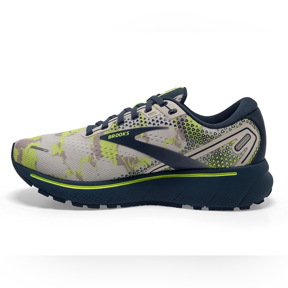 Brooks Womens Ghost 14 Neutral Running Shoe Green Gray Sneakers size 8 women